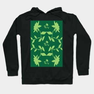 Flower Time Rose in Green Hoodie